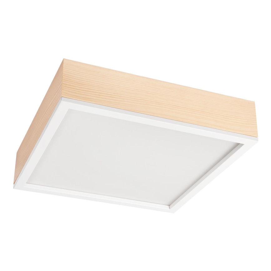 Ceiling light NATURAL SQUARE 4xE27/15W/230V 39x39 cm pine/white