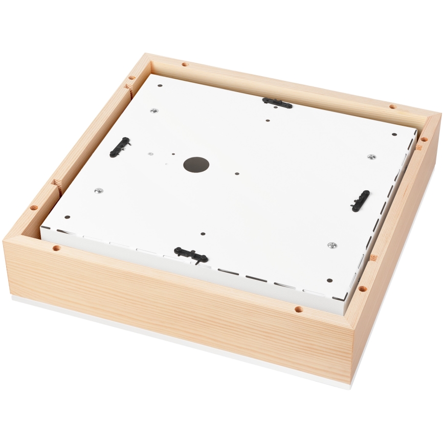 Ceiling light NATURAL SQUARE 4xE27/15W/230V 39x39 cm pine/white