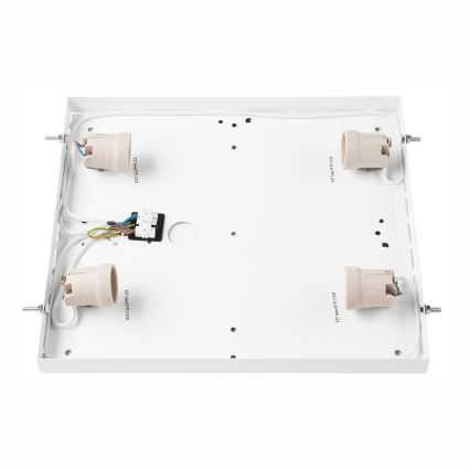 Ceiling light NATURAL SQUARE 4xE27/15W/230V 39x39 cm pine/white