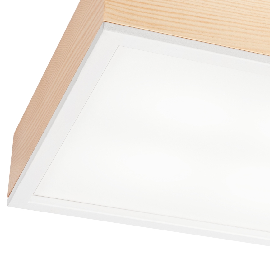 Ceiling light NATURAL SQUARE 4xE27/15W/230V 39x39 cm pine/white