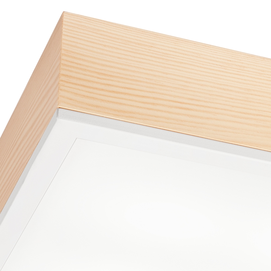 Ceiling light NATURAL SQUARE 4xE27/15W/230V 39x39 cm pine/white