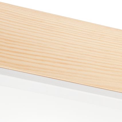 Ceiling light NATURAL SQUARE 4xE27/15W/230V 39x39 cm pine/white