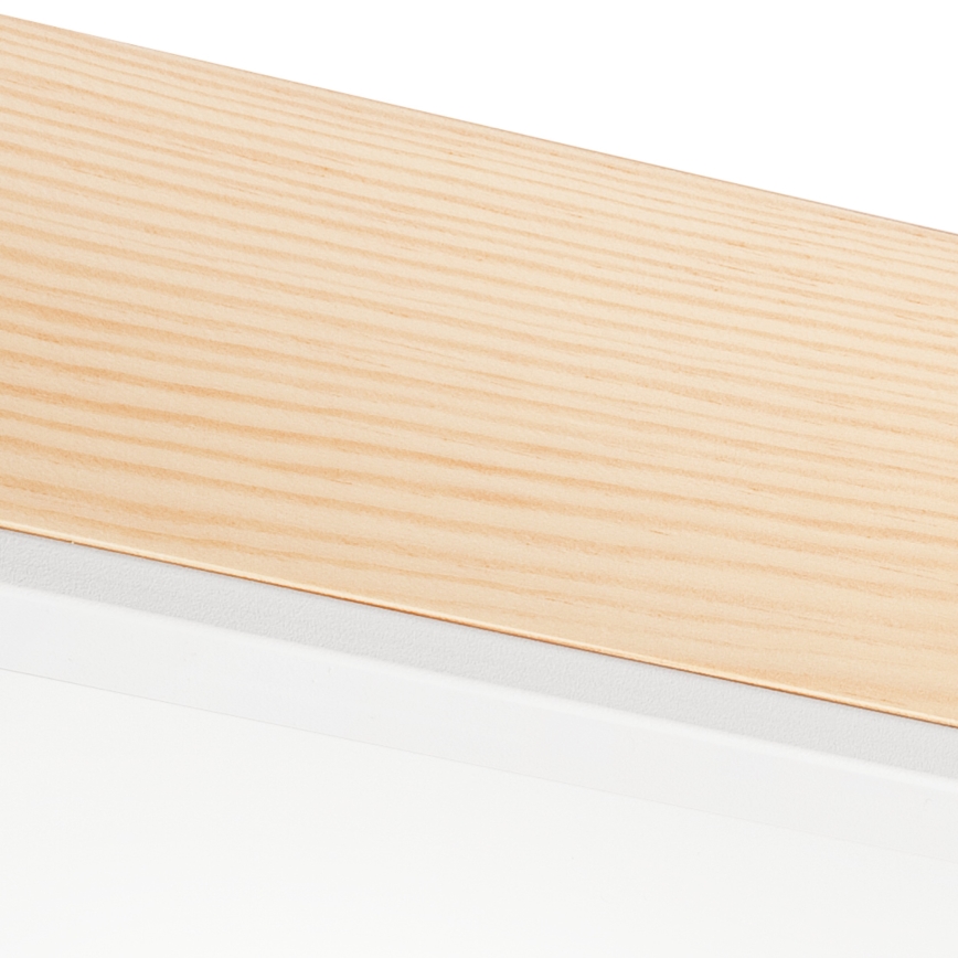 Ceiling light NATURAL SQUARE 4xE27/15W/230V 39x39 cm pine/white