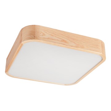 Ceiling light NATURAL SQUARE 4xE27/15W/230V 45x45 cm pine