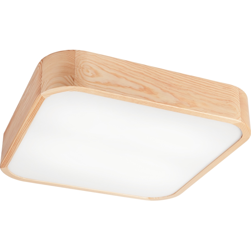 Ceiling light NATURAL SQUARE 4xE27/15W/230V 45x45 cm pine