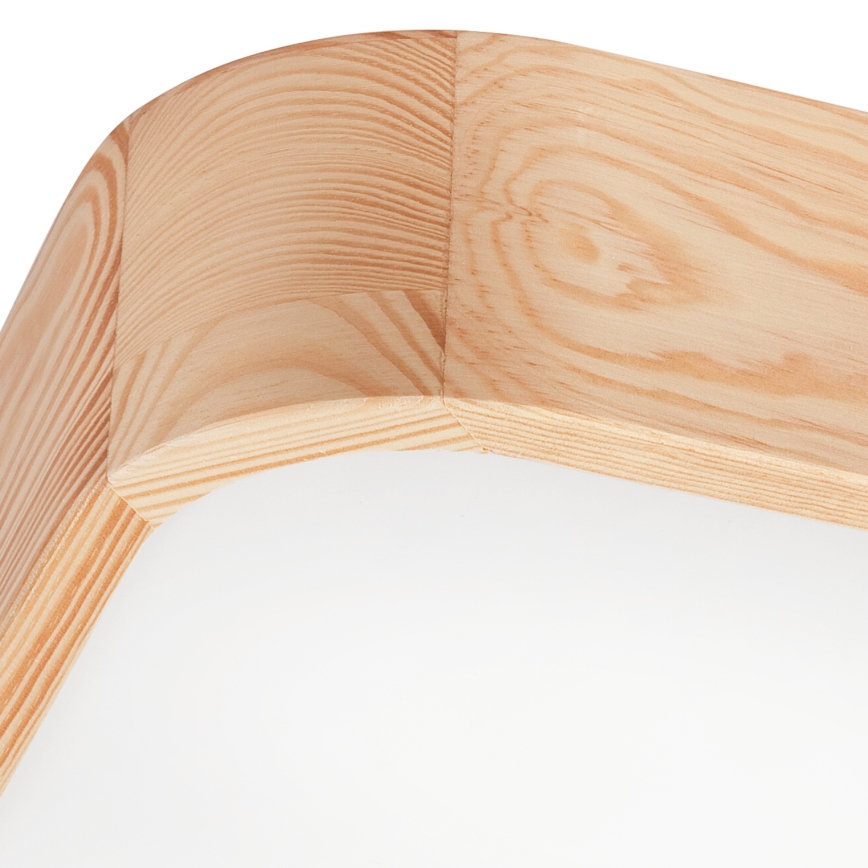 Ceiling light NATURAL SQUARE 4xE27/15W/230V 45x45 cm pine