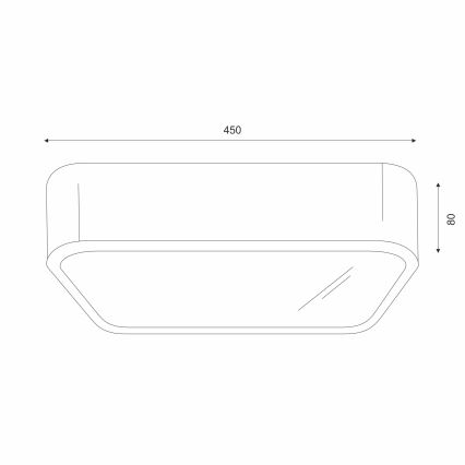Ceiling light NATURAL SQUARE 4xE27/15W/230V 45x45 cm pine