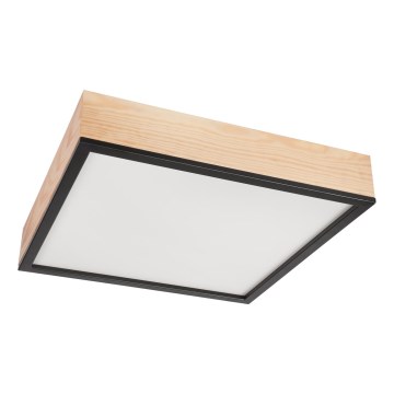 Ceiling light NATURAL SQUARE 4xE27/15W/230V 48x48 cm pine/black