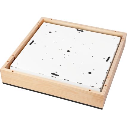 Ceiling light NATURAL SQUARE 4xE27/15W/230V 48x48 cm pine/black