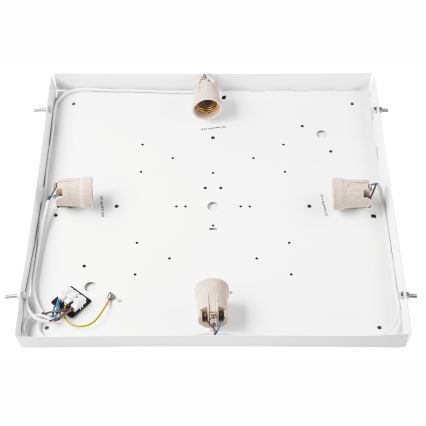 Ceiling light NATURAL SQUARE 4xE27/15W/230V 48x48 cm pine/black