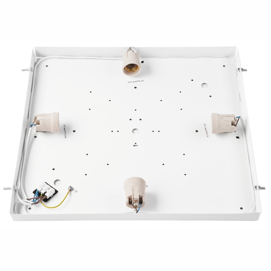 Ceiling light NATURAL SQUARE 4xE27/15W/230V 48x48 cm pine/black