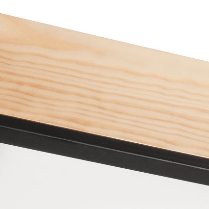 Ceiling light NATURAL SQUARE 4xE27/15W/230V 48x48 cm pine/black