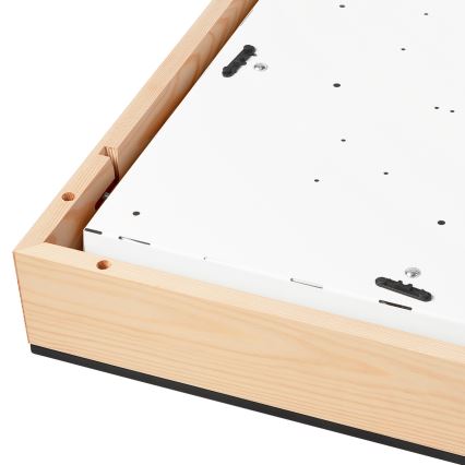 Ceiling light NATURAL SQUARE 4xE27/15W/230V 48x48 cm pine/black