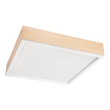 Ceiling light NATURAL SQUARE 4xE27/15W/230V 48x48 cm pine/white