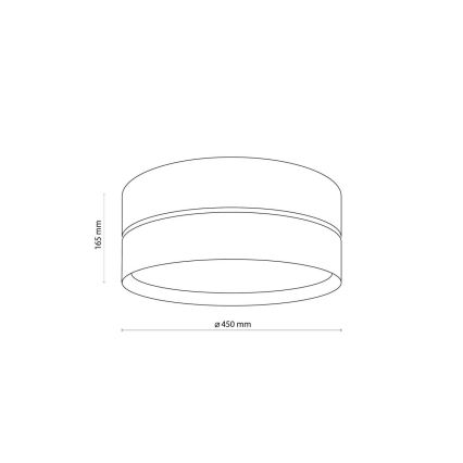 Ceiling light NICOL 4xE27/15W/230V Ø 50 cm veneer/black