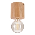Ceiling light OAK 1xE27/60W/230V oak d. 10,5 cm