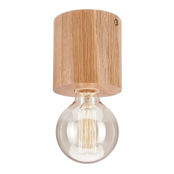 Ceiling light OAK 1xE27/60W/230V oak d. 10,5 cm