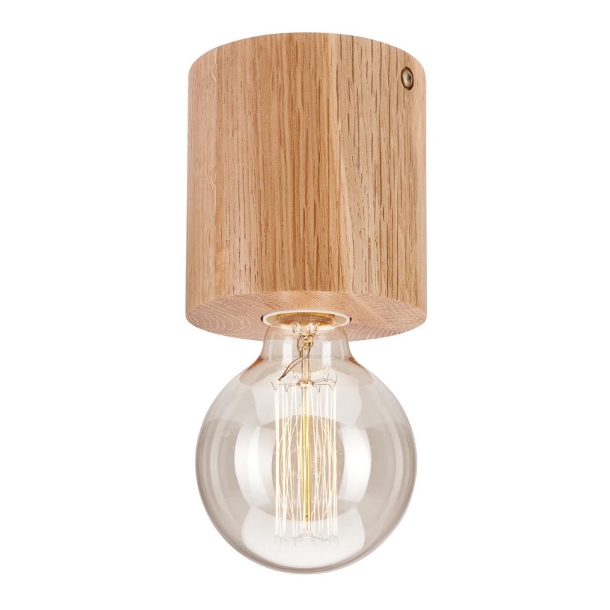 Ceiling light OAK 1xE27/60W/230V oak d. 10,5 cm