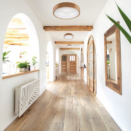 Ceiling light OAK 3xE27/60W/230V oak ø 47,5 cm - FSC certified