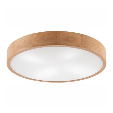 Ceiling light OAK 4xE27/60W/230V ø 57 cm oak