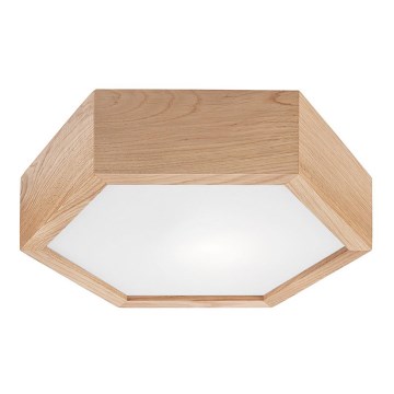 Ceiling light OAK HEX 1xE27/60W/230V d. 32 cm oak