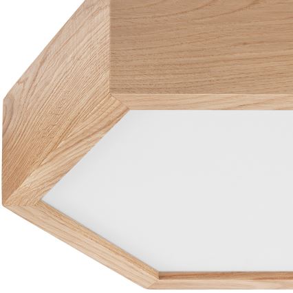 Ceiling light OAK HEX 1xE27/60W/230V d. 32 cm oak