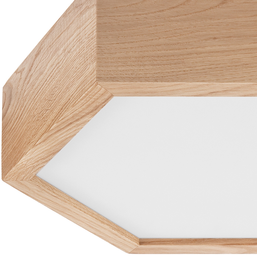Ceiling light OAK HEX 1xE27/60W/230V d. 32 cm oak