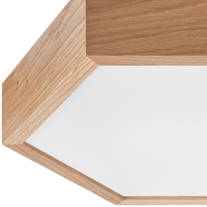 Ceiling light OAK HEX 2xE27/60W/230V d. 43 cm oak