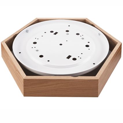 Ceiling light OAK HEX 2xE27/60W/230V d. 43 cm oak