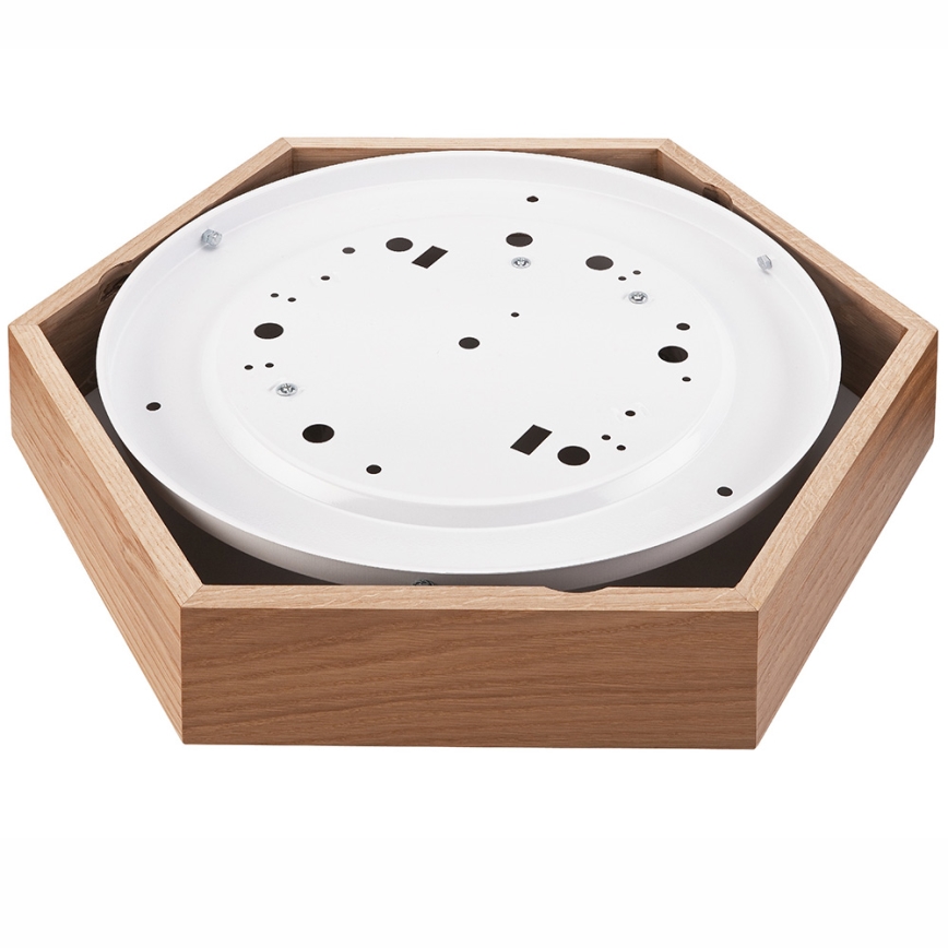 Ceiling light OAK HEX 2xE27/60W/230V d. 43 cm oak