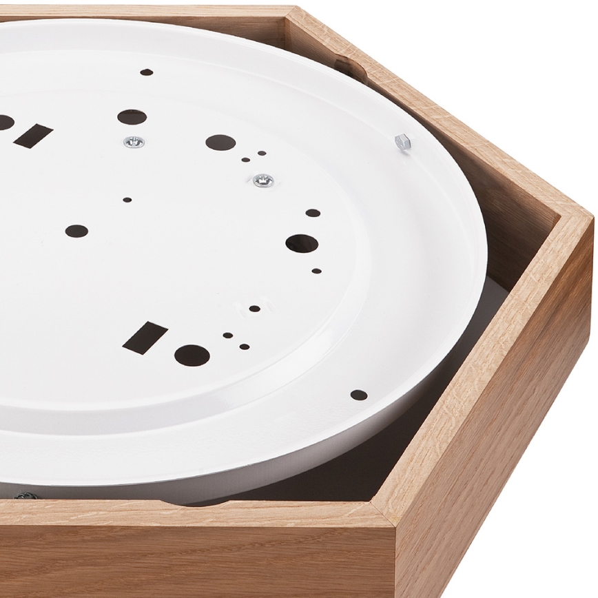 Ceiling light OAK HEX 2xE27/60W/230V d. 43 cm oak