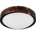 Ceiling light OAK SLIM 1xE27/15W/230V Ø 27 cm oak/dark brown