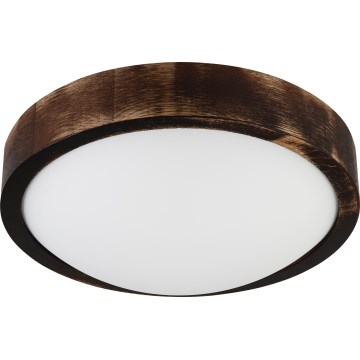 Ceiling light OAK SLIM 1xE27/15W/230V Ø 27 cm oak/dark brown