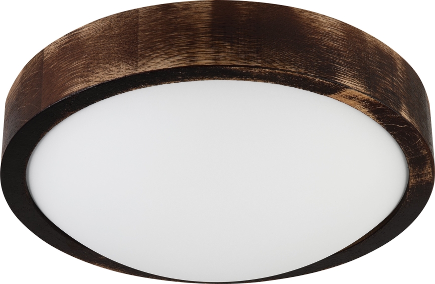 Ceiling light OAK SLIM 1xE27/15W/230V Ø 27 cm oak/dark brown