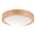 Ceiling light OAK SLIM 1xE27/60W/230V oak ø 27 cm - FSC certified