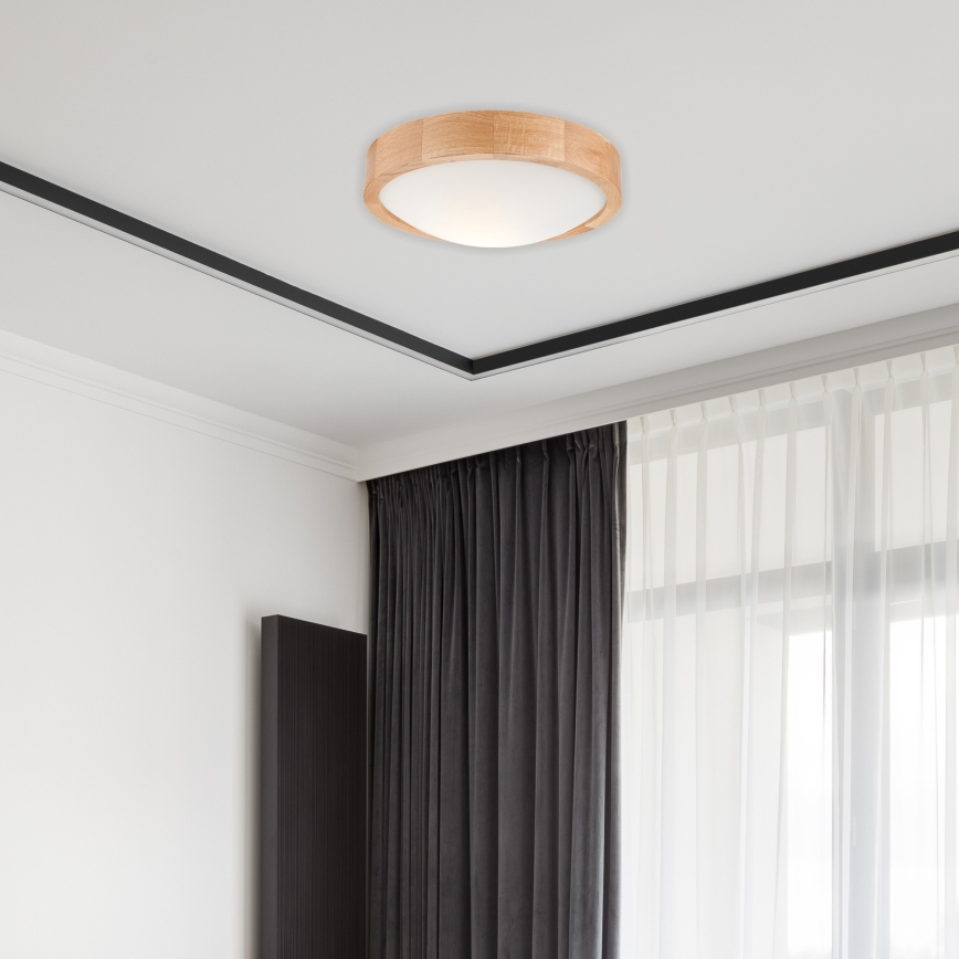Ceiling light OAK SLIM 1xE27/60W/230V oak ø 27 cm
