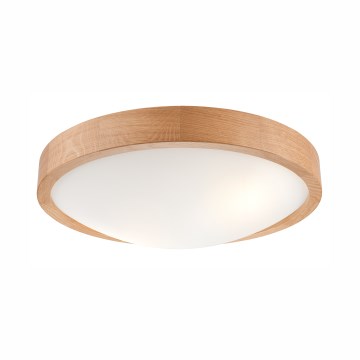 Ceiling light OAK SLIM 2xE27/60W/230V oak ø 37 cm - FSC certified