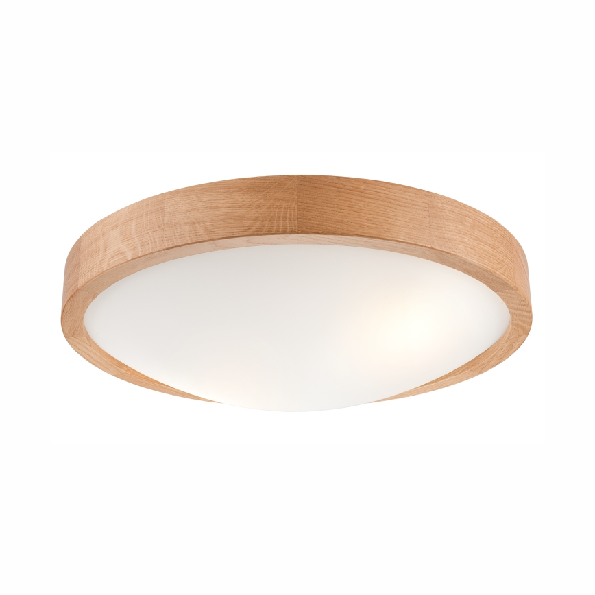 Ceiling light OAK SLIM 2xE27/60W/230V oak ø 37 cm - FSC certified
