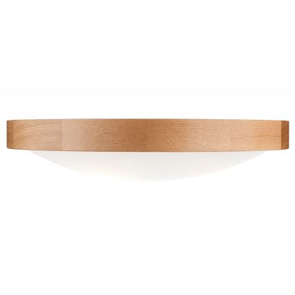 Ceiling Light OAK SLIM 3×E27/60W/230V Oak ø 47 cm