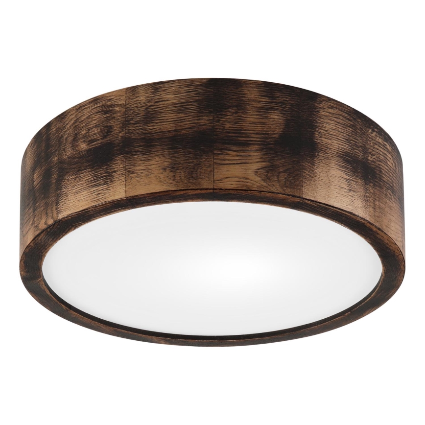Ceiling light OAK SMOKY 1xE27/15W/230V ø 27,5 cm oak/dark brown