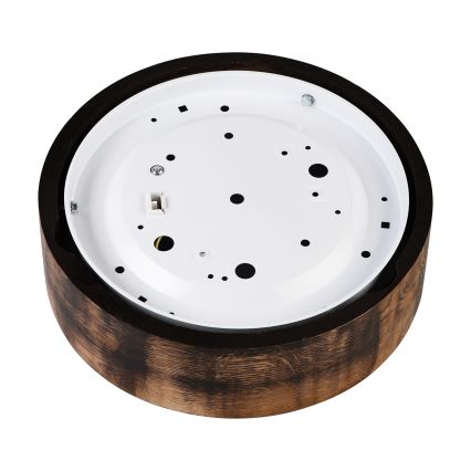 Ceiling light OAK SMOKY 1xE27/15W/230V ø 27,5 cm oak/dark brown