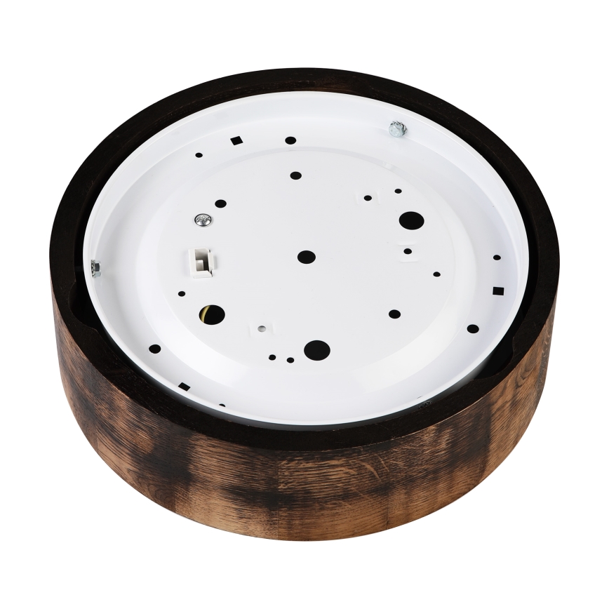 Ceiling light OAK SMOKY 1xE27/15W/230V ø 27,5 cm oak/dark brown