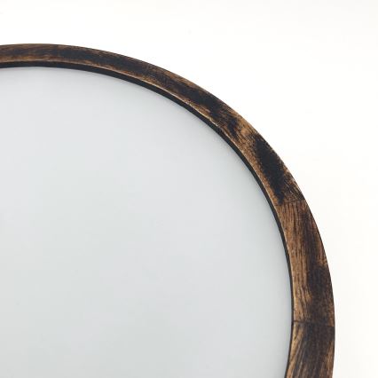 Ceiling light OAK SMOKY 1xE27/15W/230V ø 27,5 cm oak/dark brown