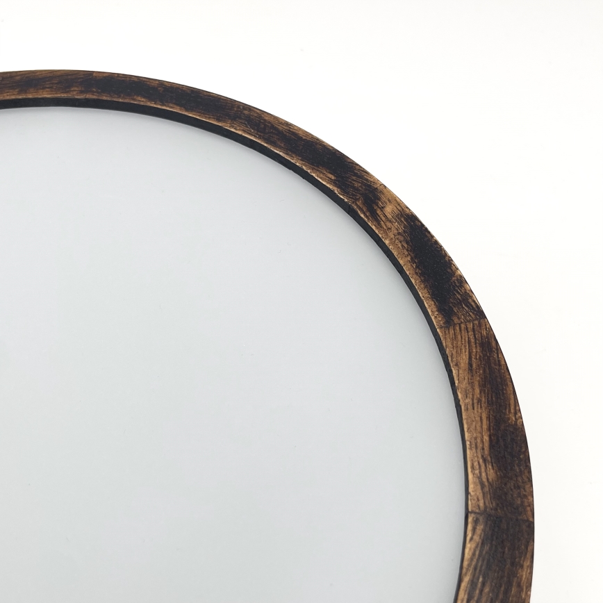 Ceiling light OAK SMOKY 1xE27/15W/230V ø 27,5 cm oak/dark brown