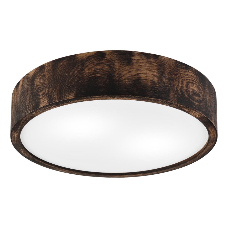 Ceiling light OAK SMOKY 2xE27/15W/230V ø 37,5 cm oak/dark brown