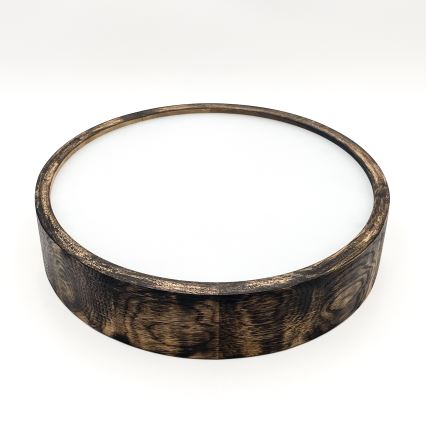 Ceiling light OAK SMOKY 2xE27/15W/230V ø 37,5 cm oak/dark brown