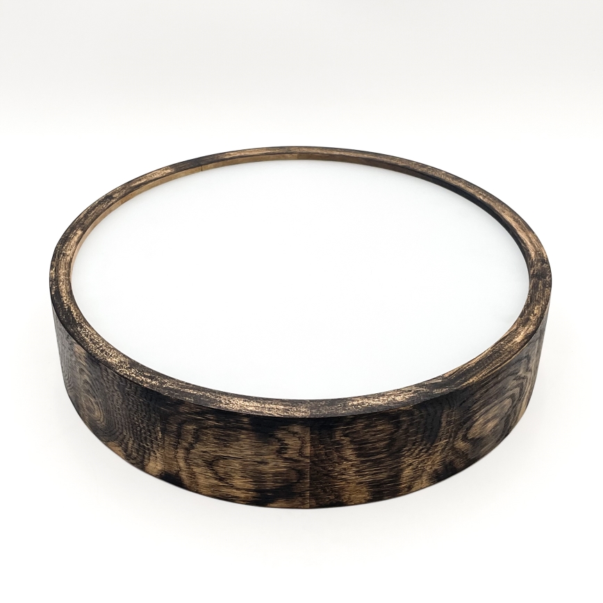Ceiling light OAK SMOKY 2xE27/15W/230V ø 37,5 cm oak/dark brown