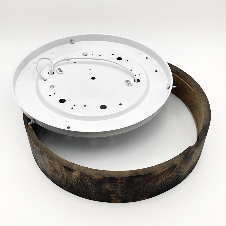 Ceiling light OAK SMOKY 2xE27/15W/230V ø 37,5 cm oak/dark brown