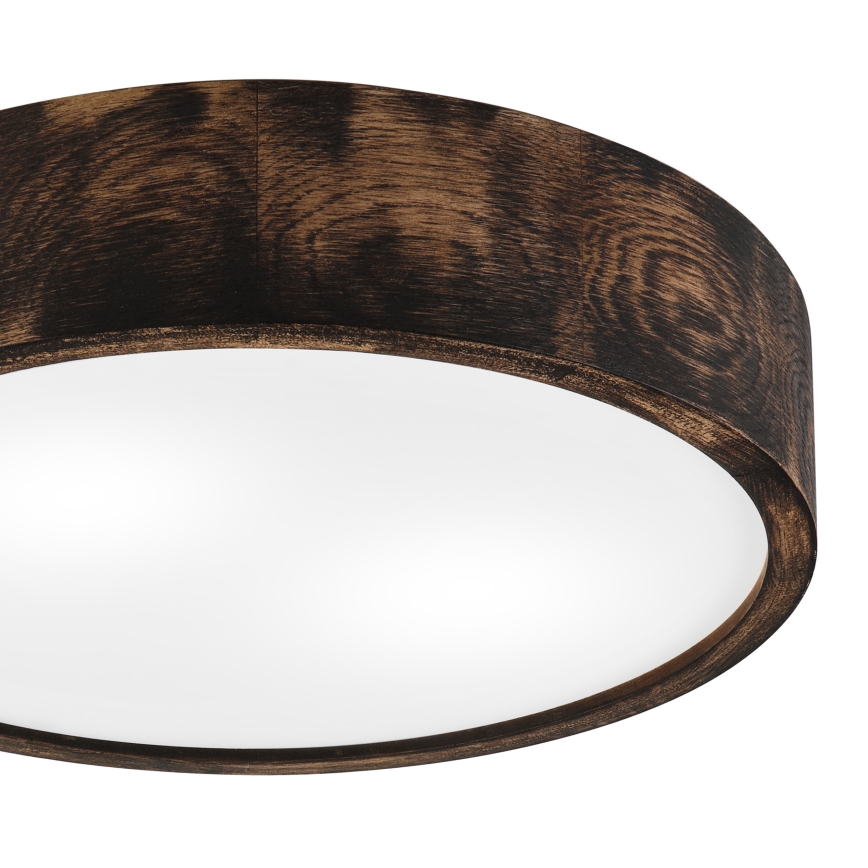 Ceiling light OAK SMOKY 2xE27/15W/230V ø 37,5 cm oak/dark brown