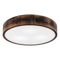 Ceiling light OAK SMOKY 3xE27/15W/230V ø 47,5 cm oak/dark brown